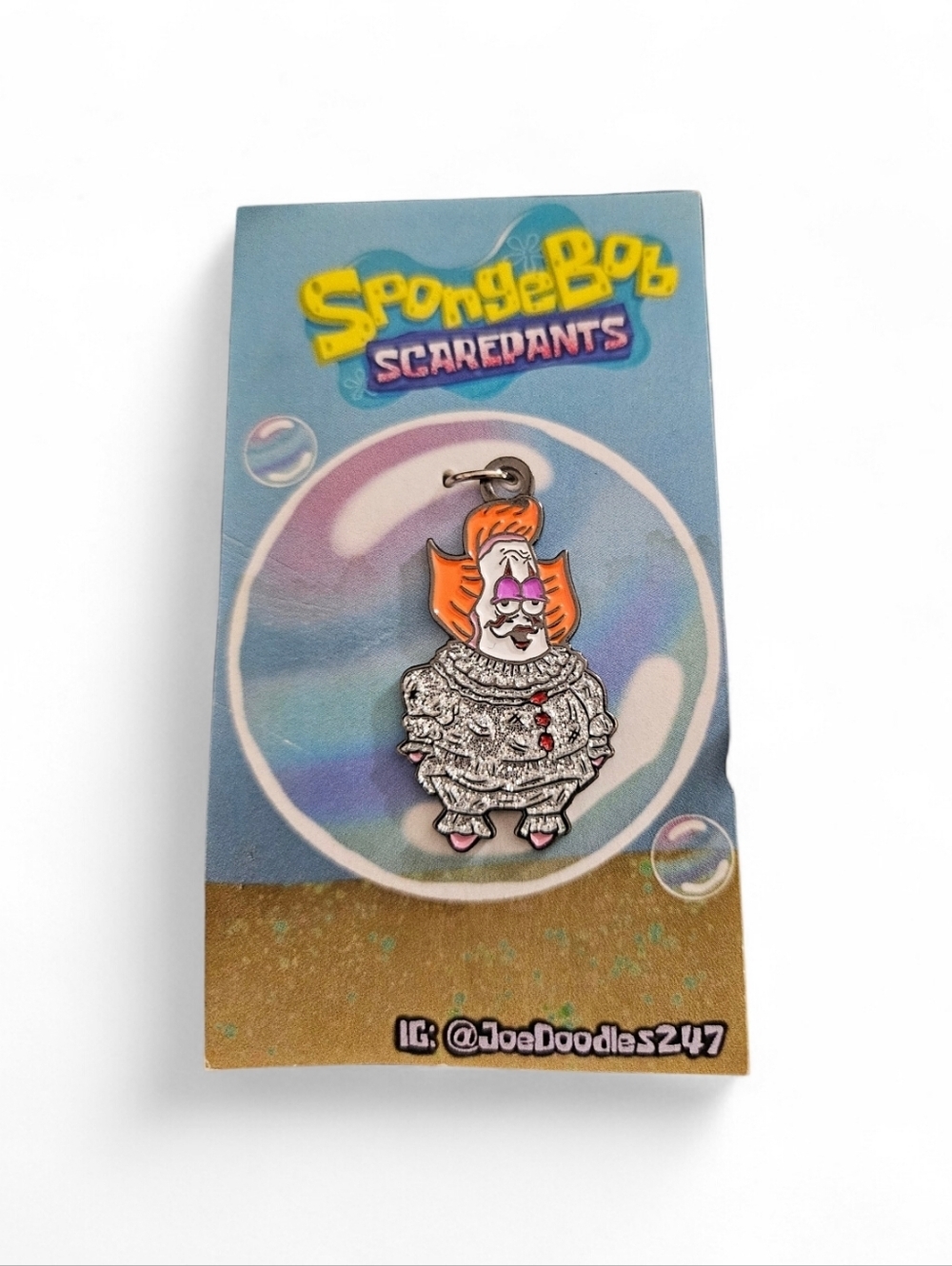 SpongBob ScarePants Patrick Star/Pennywise Mashup Art Keychain Combo - Picture 3 of 9